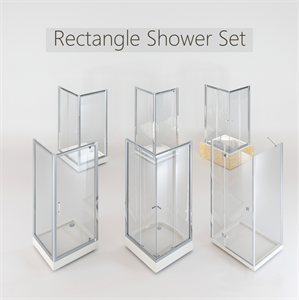 Collection of Rectangular Shower Cabins